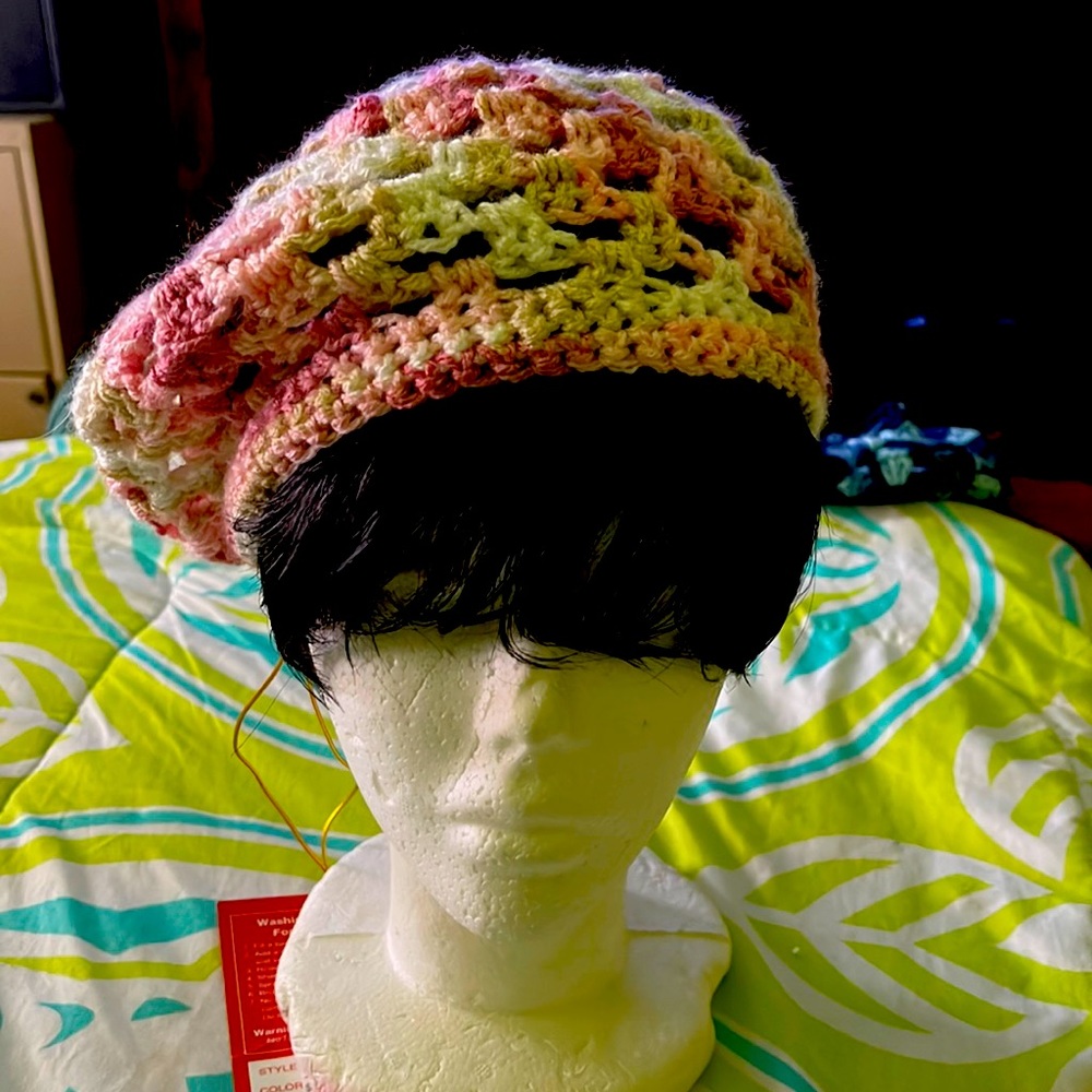 Pretty in Pink beret hat.